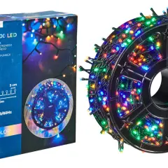 Lampki choinkowe LED na rolce, wielokolorowe, 1000 sztuk. Zasilanie 220-240V, moc 6W. Dowiedz się, ile prądu zużywają lampki choinkowe LED.